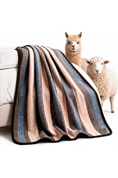 Desert Breeze Distributing Soft and Thick Alpaca and Sheep Wool Blanket, 72x8...