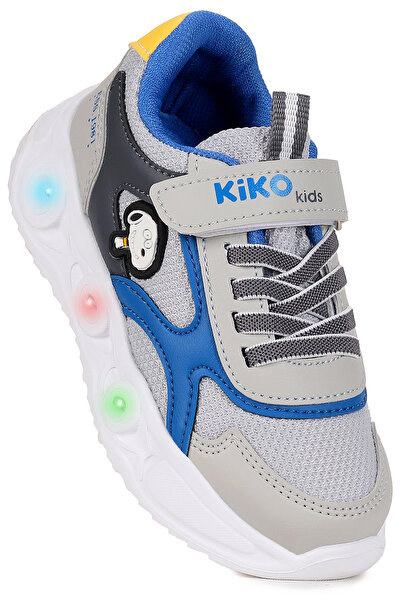 Kiko Kids Pean Işıklı Cırtlı Erkek Çocuk Spor Ayakkabı