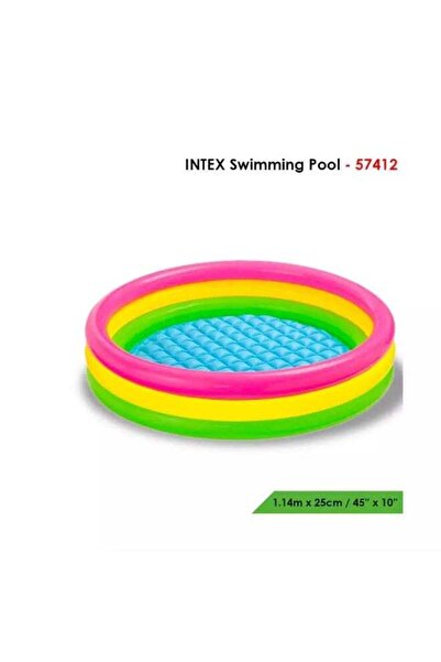 Intex Inflatable Baby Swimming Pool for Kids, Outdoor Indoor Multicolor Pool,...