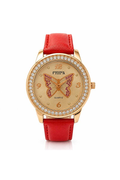 Watch Ceas dama, Casual, Francesca di Geneva, Rosu, FF323