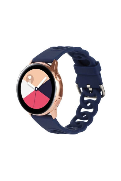 OEM Λουράκι Σιλικόνης Κούφιο Ντόνατ για Galaxy Watch 42mm Μπλε του Μεσονυχτίου