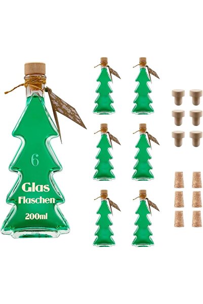 OEM Sticle pentru lichior de Crăciun Decorative din Sticlă Set de 6 Bucăți 20...