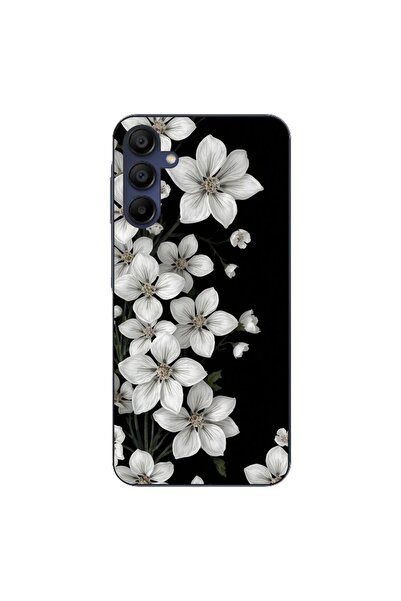 OEM Θήκη συμβατή με Samsung Galaxy A15 4G 5G Σιλικόνης TPU Μοντέλο Λευκά Λουλ...