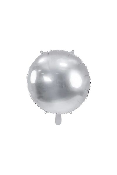 Partydeco Balon rotund din folie 59 cm, argintiu
