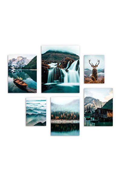 DecoWalls Set Tablouri Peisaje Montane, Deco Walls, Digital Print, Pentru Cam...
