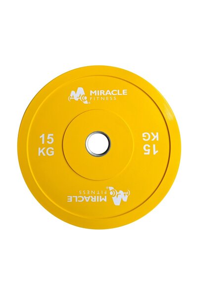 miracle fitness Olympic Bumper Plate Rubber Weight Plates for Weight Lifting ...