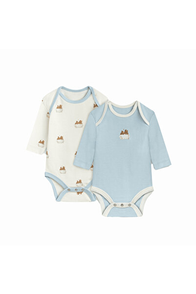 Nubo Baby %100 Pamuk 2li Teddy Body Seti