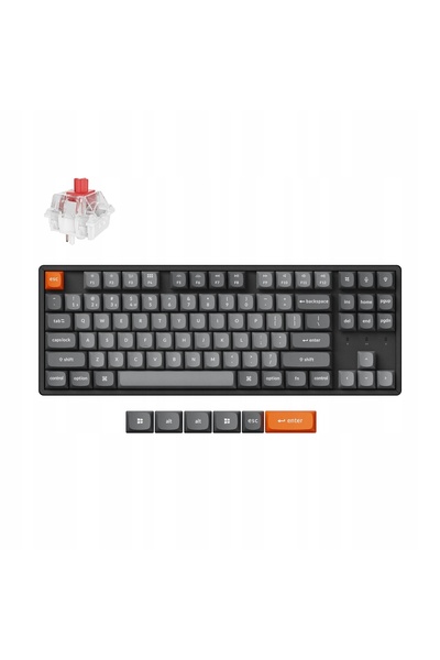 Kraft&dele Tastatură mecanică Keychron K8 Max QMK RGB Super Red Gri