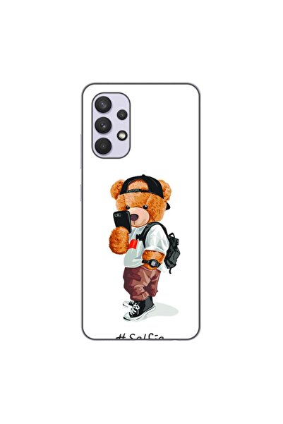 OEM Калъф, съвместим със Samsung Galaxy A32 4G, силиконов гел TPU, с десен Ме...
