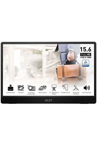 MSİLETİSİM Monitor portabil MSI PRO MP161 E2U 15,6'' FHD IPS 60Hz 4ms Difuzoare