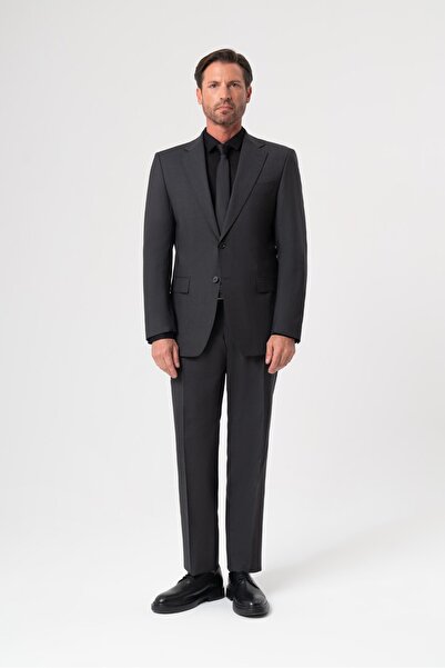 Velvarde Wool Mono Collar Anthracite Suit