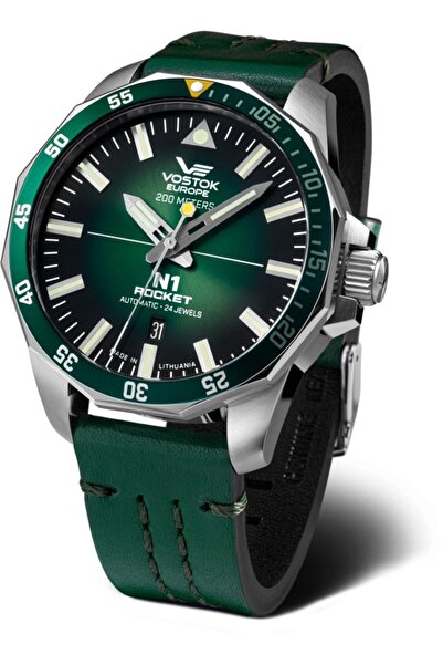 Vostok Europe Ceas bărbătesc NH35A-225A710 — verde, clasic, rezistent la apă.