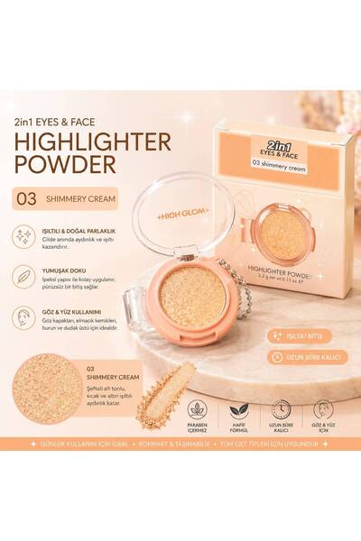 Floraglow 2-in-1 Highlighter Powder Eye and Face Illuminator