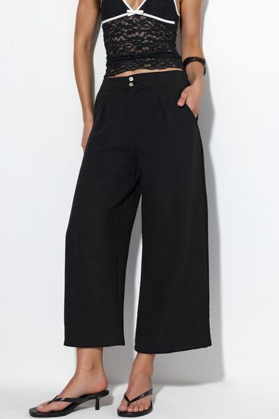 Hiccup Busem Women's High Waist Wide Leg Pants