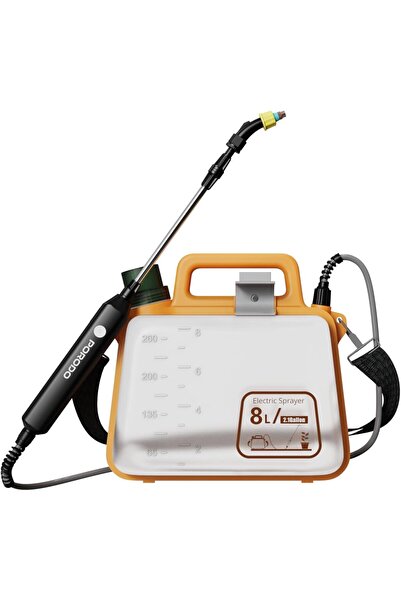porodo AquaSplash 8L Battery Powered Electric Garden Sprayer with Handle, Rec...