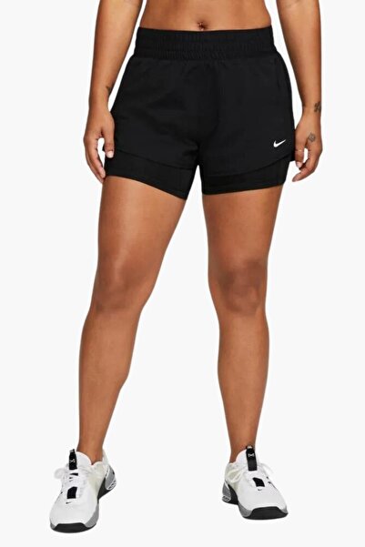 Nike Pantaloni scurți 2 în 1 One Training Dri Fit, cu talie înaltă de 3 inch,...