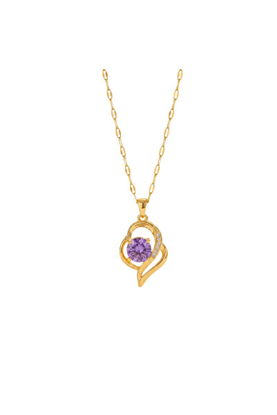 Black Season Gold Zircon Butterfly and Clover Necklace