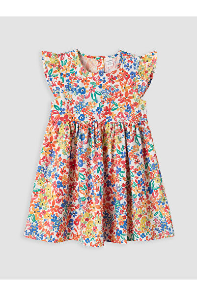 LC Waikiki Rmz Gi̇yi̇m Farkiyla Flower Embroidered Girls' Dress