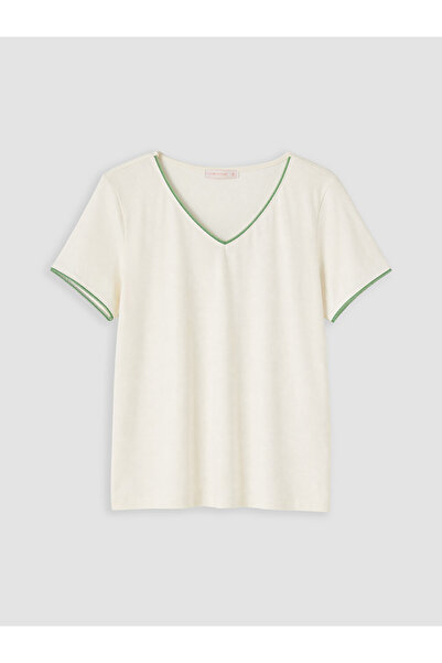 LC Waikiki Esvab • Modern & Distinctive V Planting Women's Pajama Top