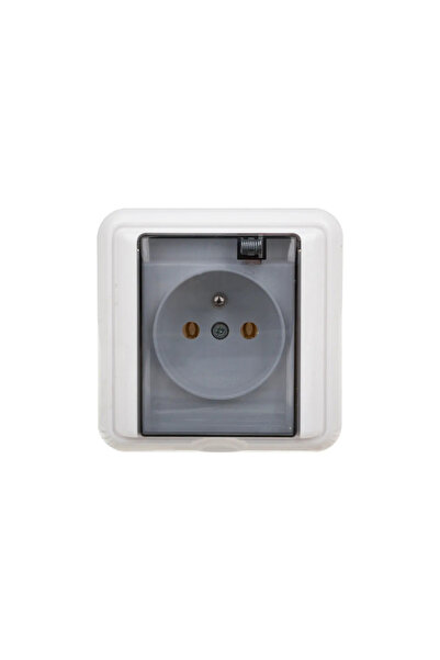 Kos Cosmo soclu ermetic unic cu/u IP44 cu capac rabatabil alb (331439)