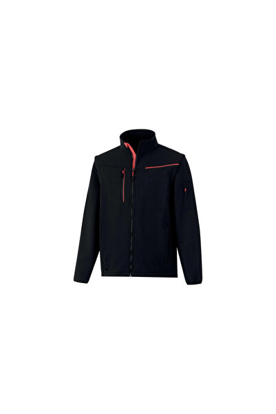 Delta Plus Softshell 2 în 1, 2 straturi laminate, culoare Negru-roșu, mărime:...