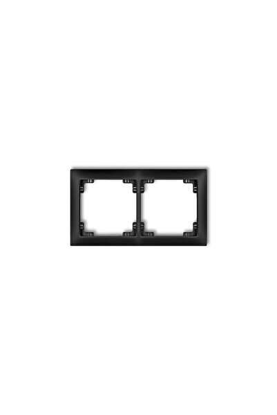 KARLIK Cadru universal DECO din plastic dublu DECO Soft negru mat 12DRSO-2