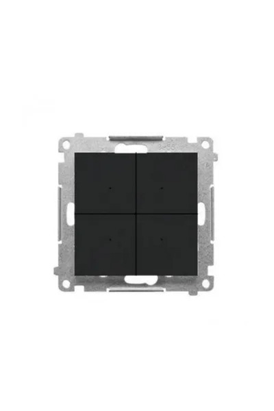 Kontakt-Simon Comutator/buton Simon 55 4x electronic (modul) Negru mat TEW4.0...