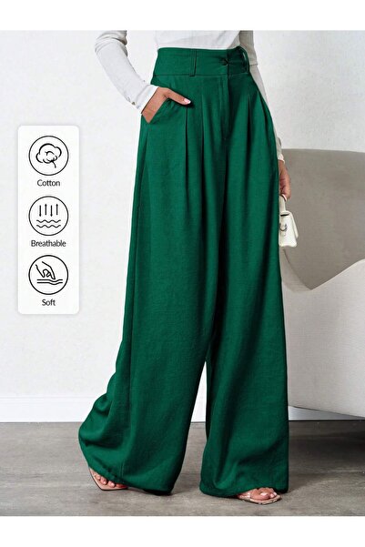 tuzu moda PANTOLON FLOTOLU BOL KESİM PANTOLON