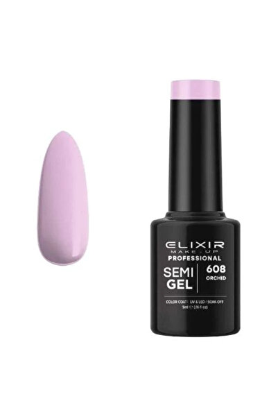 Elixir Επαγγελματικό Ημι-τζελ Ημι-μόνιμο Βερνίκι Νυχιών 608 Ορχιδέα Ουδέτερο ...