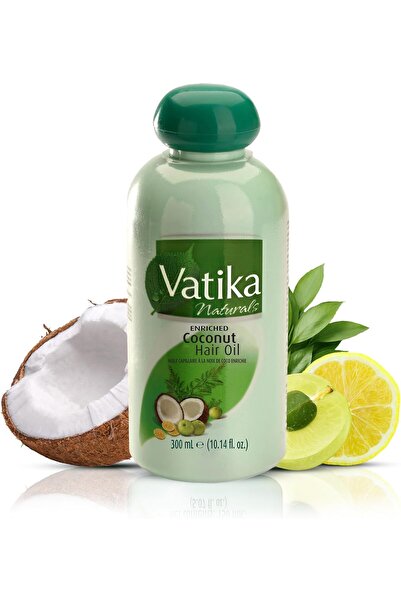 Vatika Naturals Enriched Coconut Hair Oil - Goodness Of Coconut, Castor, Henn...