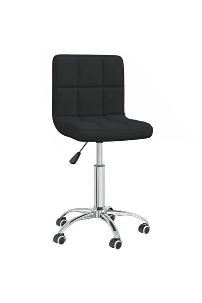 vidaxl Scaun de birou pivotant, negru, material textil
