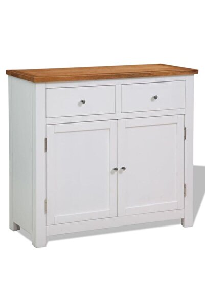 vidaxl Dulap, 90 x 33.5 x 83 cm, lemn masiv de stejar