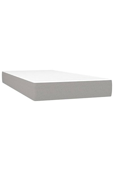 vidaxl Saltea cu arcuri buzunar, fermitate medie, gri deschis, 80x200x20 cm, ...