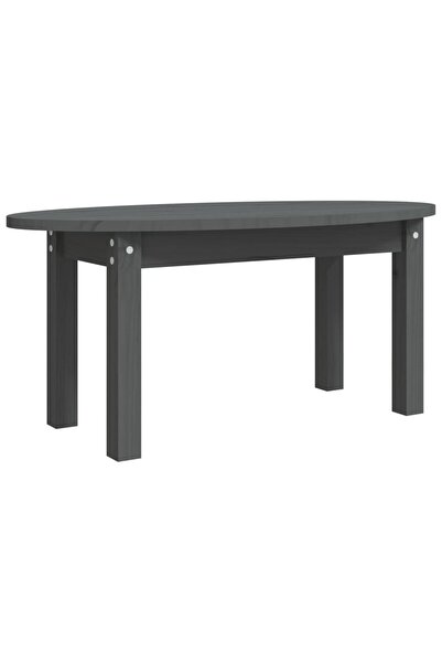 vidaxl Măsuță de cafea, gri, 80x40x35 cm, lemn masiv de pin