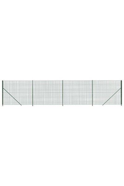 vidaxl Gard din plasă de sârmă cu bordură, verde, 1,4 x 10 m