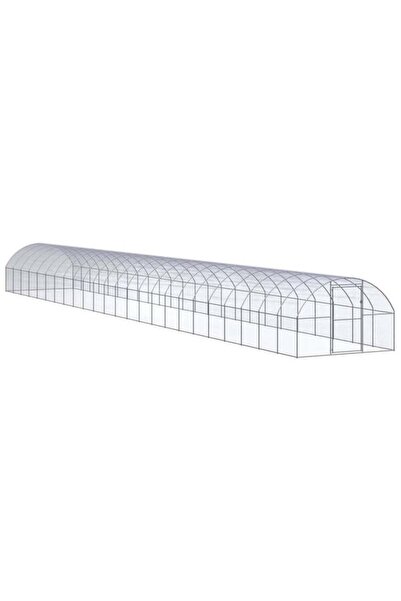 vidaxl Coșar de exterior pentru găini, 3 x 24 x 2 m, oțel galvanizat