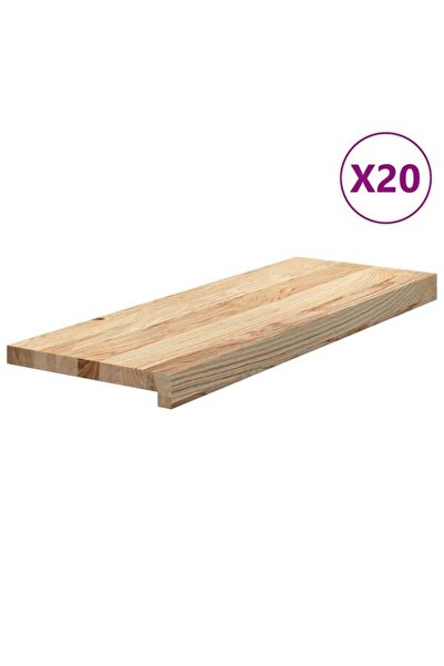 vidaxl Trepte de scară 20 buc. Stejar masiv netratat 70 x 30 x 2 cm