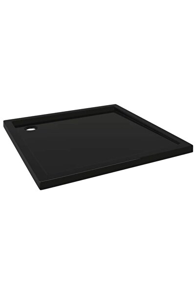 vidaxl Cădiță de duș pătrată din ABS, neagră, 90 x 90 cm