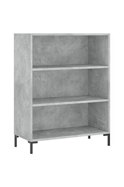 vidaxl Bibliotecă, gri beton, 69,5x32,5x90 cm, lemn compozit