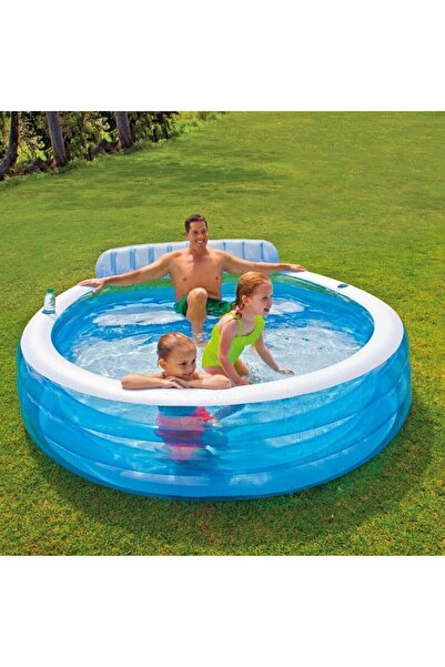 Intex Piscina gonflabilă, Intex, Swim Center 57190NP, rotundă, 229 x 218 x 79...
