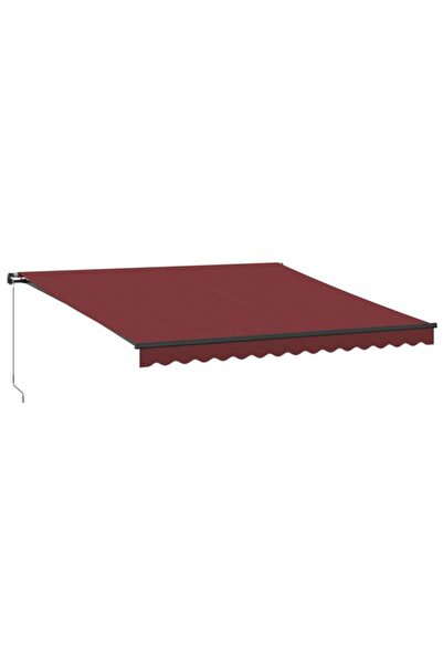 vidaxl Copertină retractabilă manuală cu LED-uri, Bordeaux, 400 x 300 cm