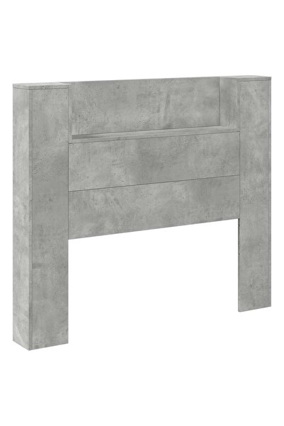 vidaxl Tăblie cap Gri din beton 120 x 16,5 x 103,5 cm Lemn compozit