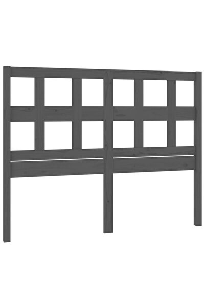 vidaxl Tăblie de pat, gri, 145,5x4x100 cm, lemn masiv de pin