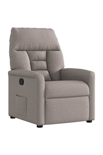 vidaxl Fotoliu rabatabil, gri taupe, material textil