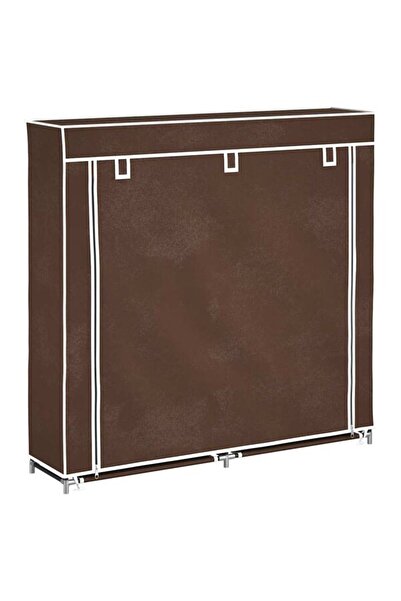 vidaxl Dulap pentru încălțăminte din material textil cu capac, Maro, 115 x 28...