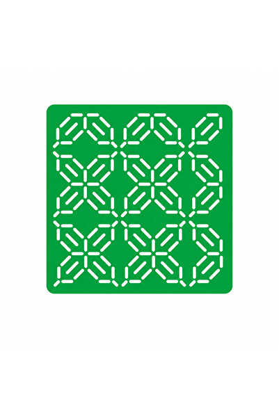 BESİNG Sashiko Geometric Floral Pattern Embroidery Template – Reusable Fabric...