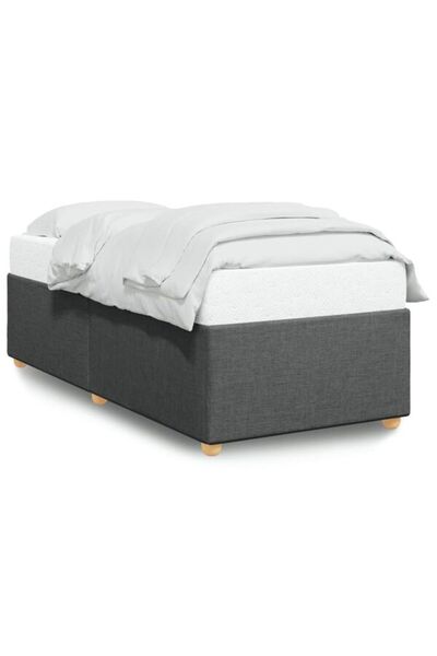 vidaxl Cadru de pat fără saltea, gri închis, 80 x 200 cm, textil