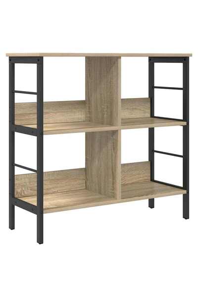vidaxl Raft pentru cărți Stejar Sonoma 82 x 32 x 79 cm Lemn compozit