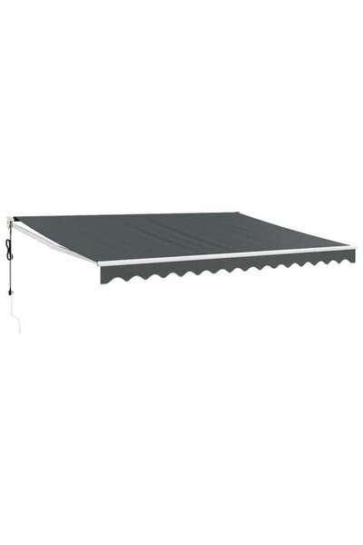 vidaxl Copertină retractabilă automată, Antracit, 4 x 3 m