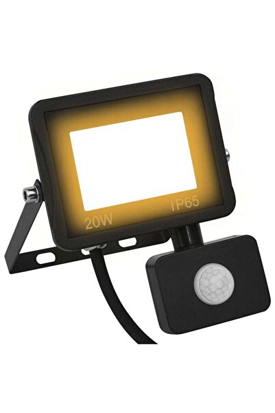 vidaxl Proiector LED cu senzor, 20 W, alb cald